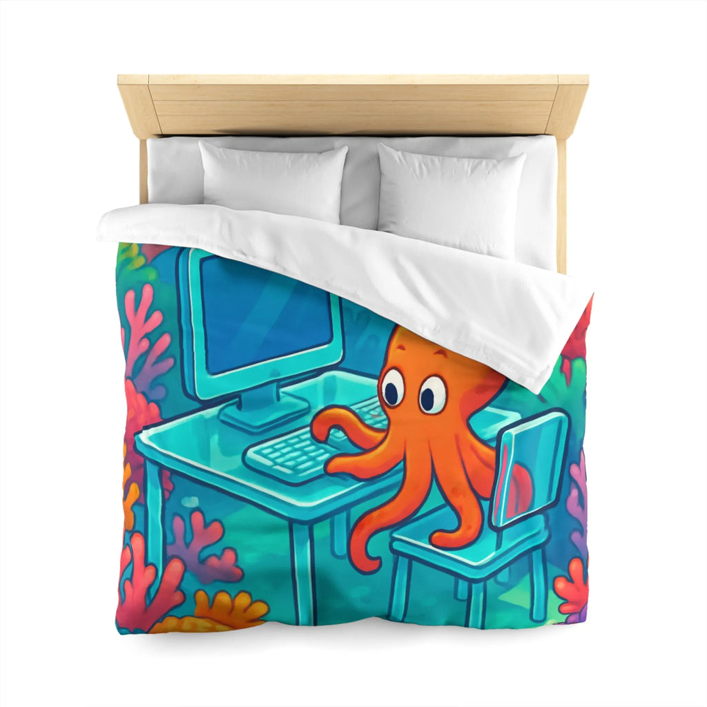 Housse de Couette Microfibre Art Graphique Contemporain Style Décoratif Chambre Tendance