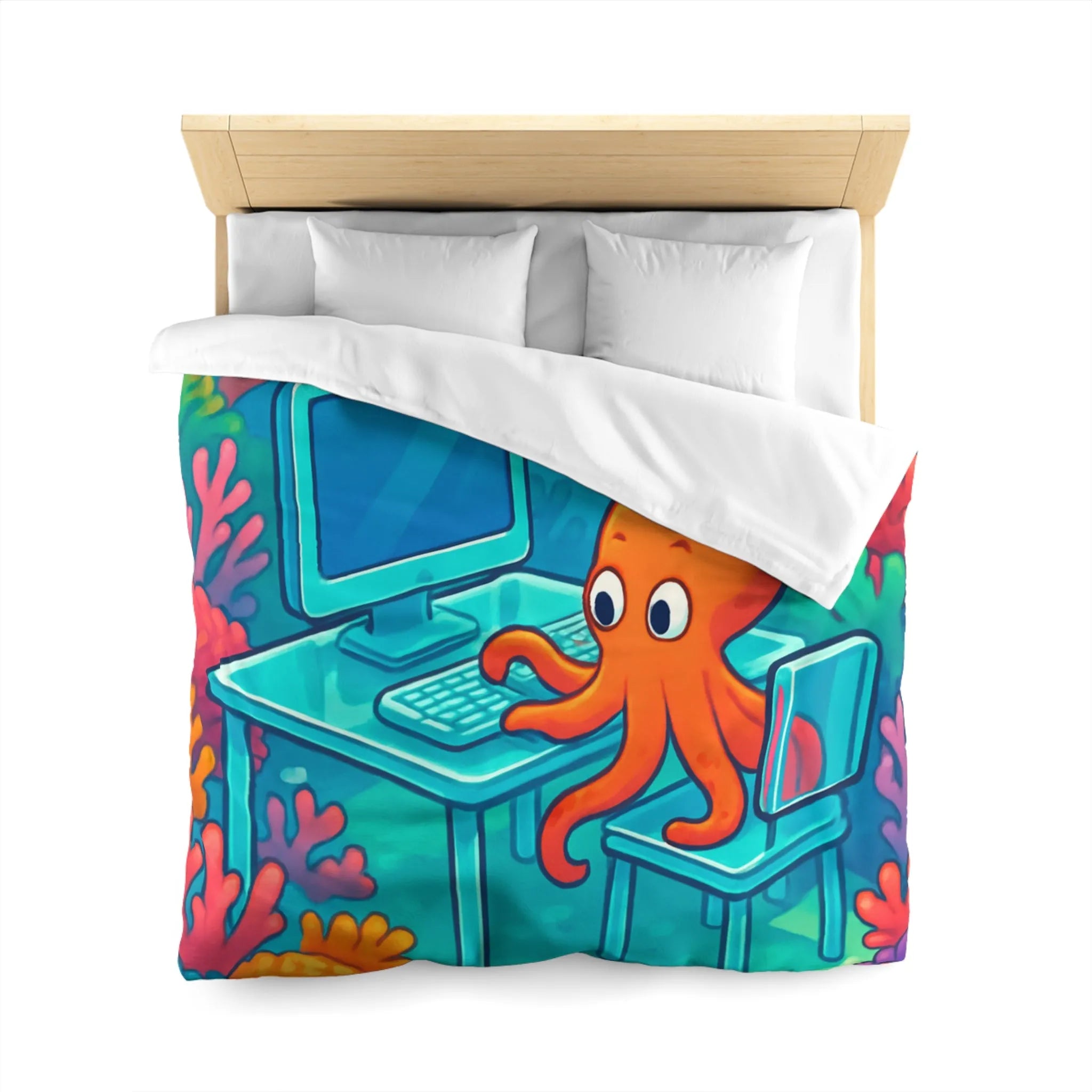 Housse de Couette Microfibre Art Graphique Contemporain Style Décoratif Chambre Tendance