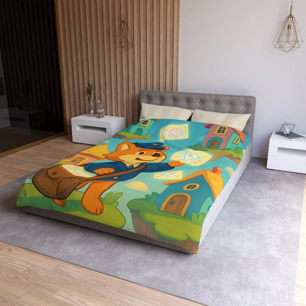 Housse de Couette Microfibre Art Graphique Contemporain Style Décoratif Chambre Tendance