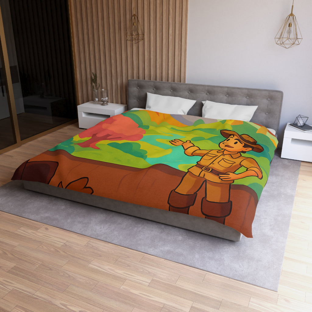 Housse de Couette Microfibre Illustration Unique Design Moderne Décoration Intérieure Raffinée