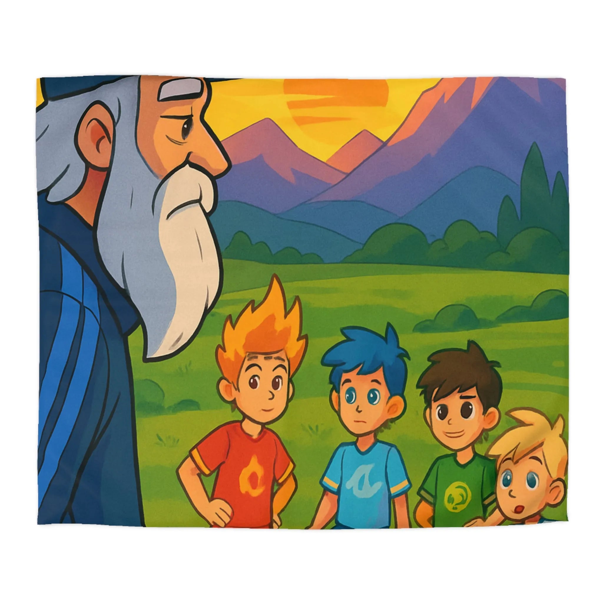 Housse de Couette Microfibre Art Graphique Contemporain Style Décoratif Chambre Tendance