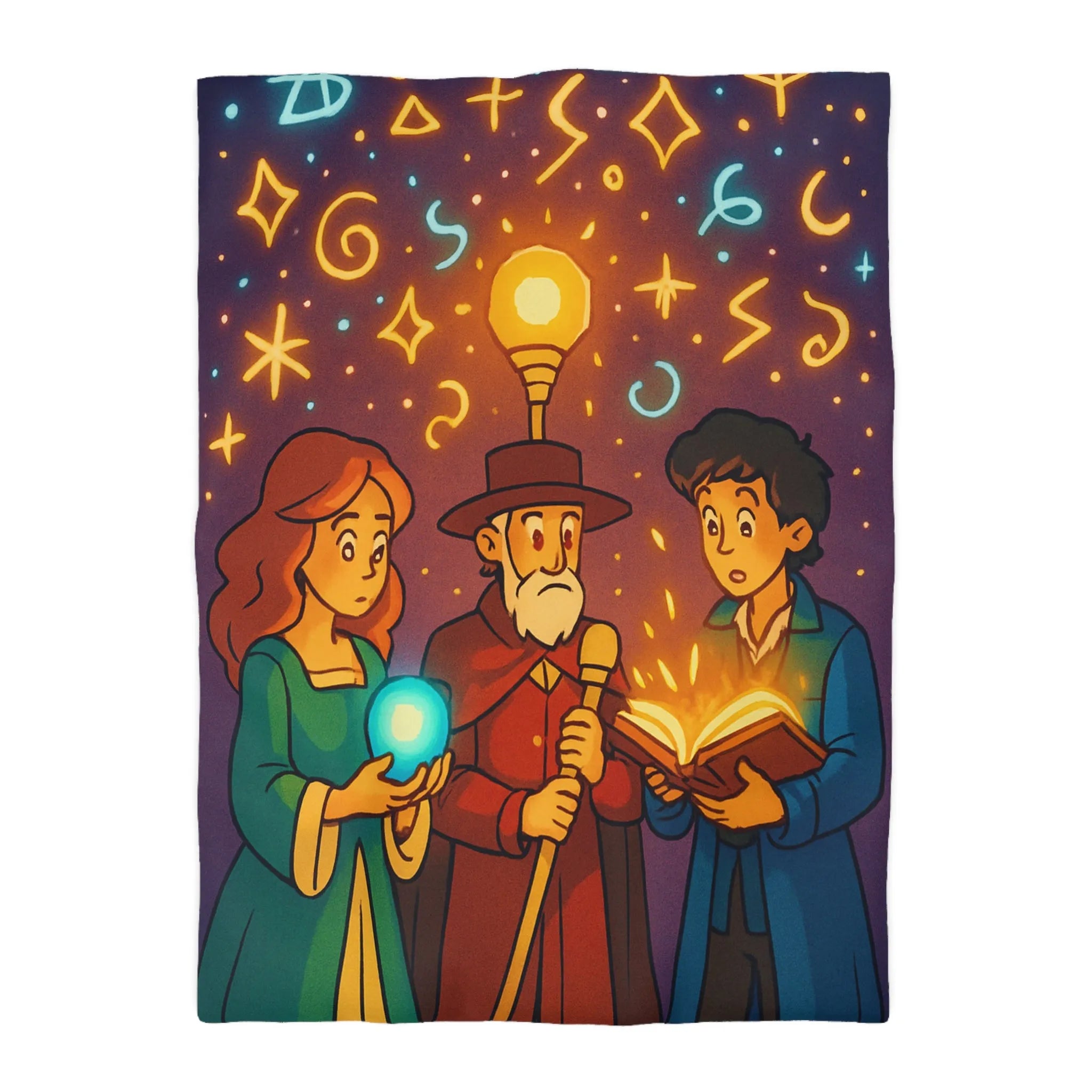 Explorez un Monde Magique avec Housse de Couette Aux Détails Lumineux et Enchantés