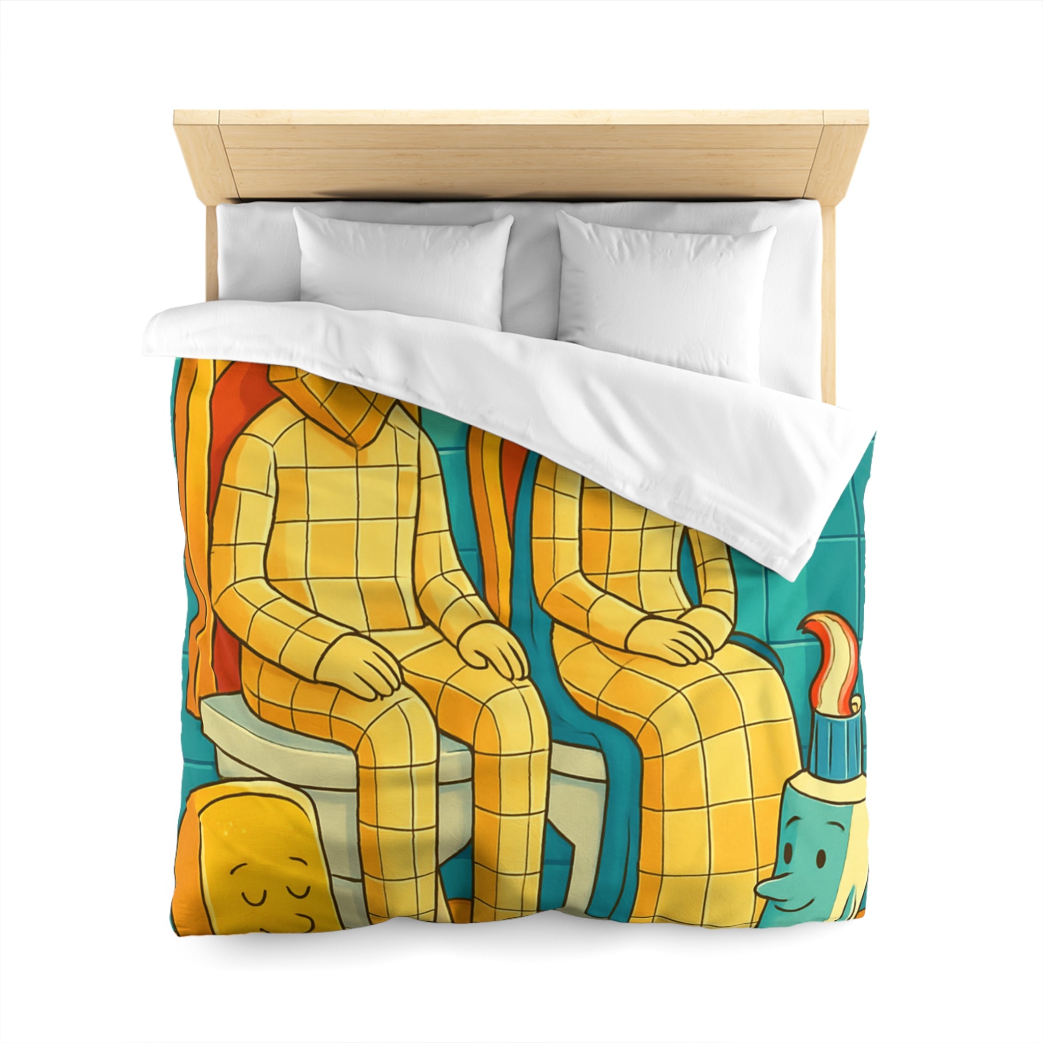 Housse de Couette Microfibre Design Artistique Moderne Décoration Chambre Confort Premium