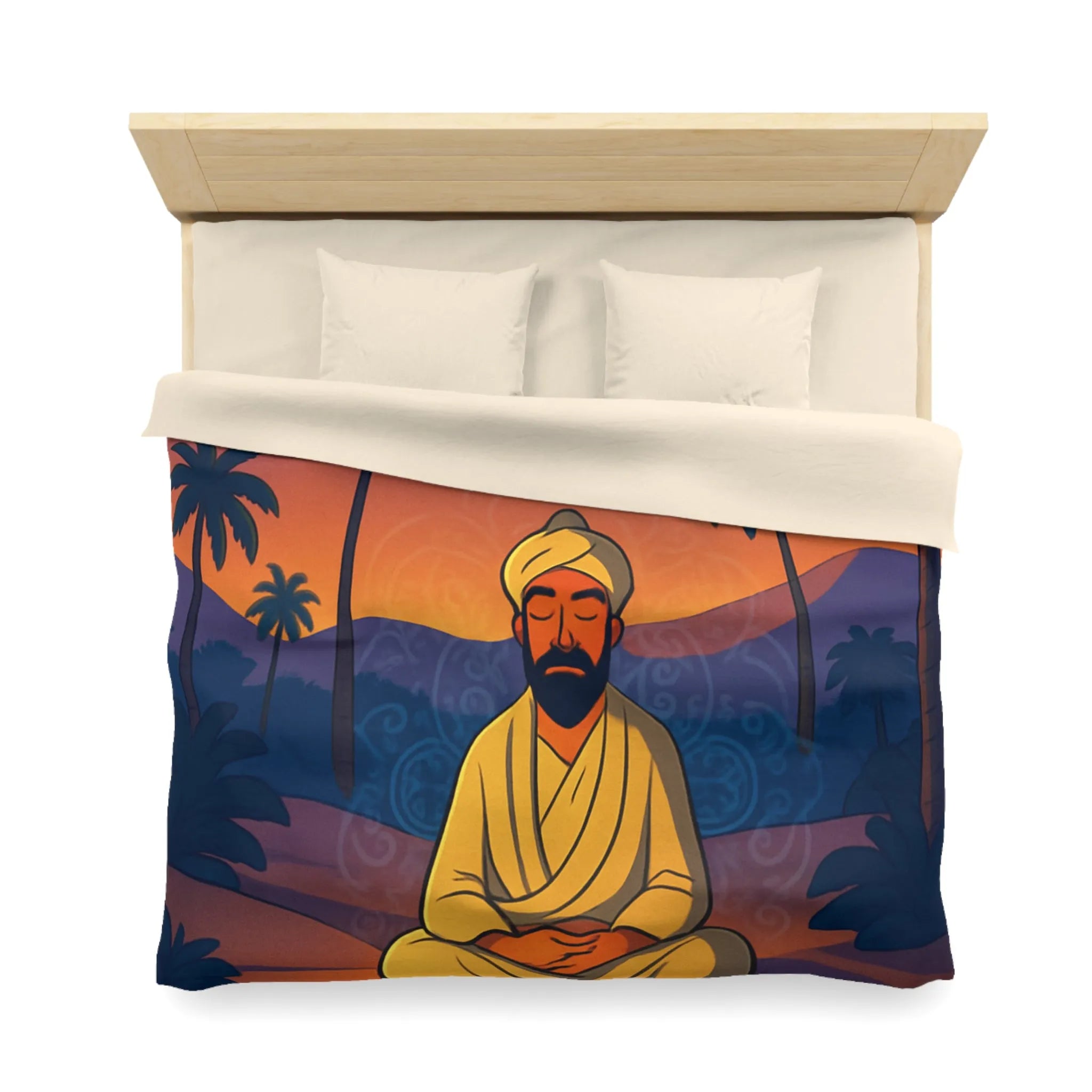 Housse de Couette Microfibre Art Graphique Contemporain Style Décoratif Chambre Tendance