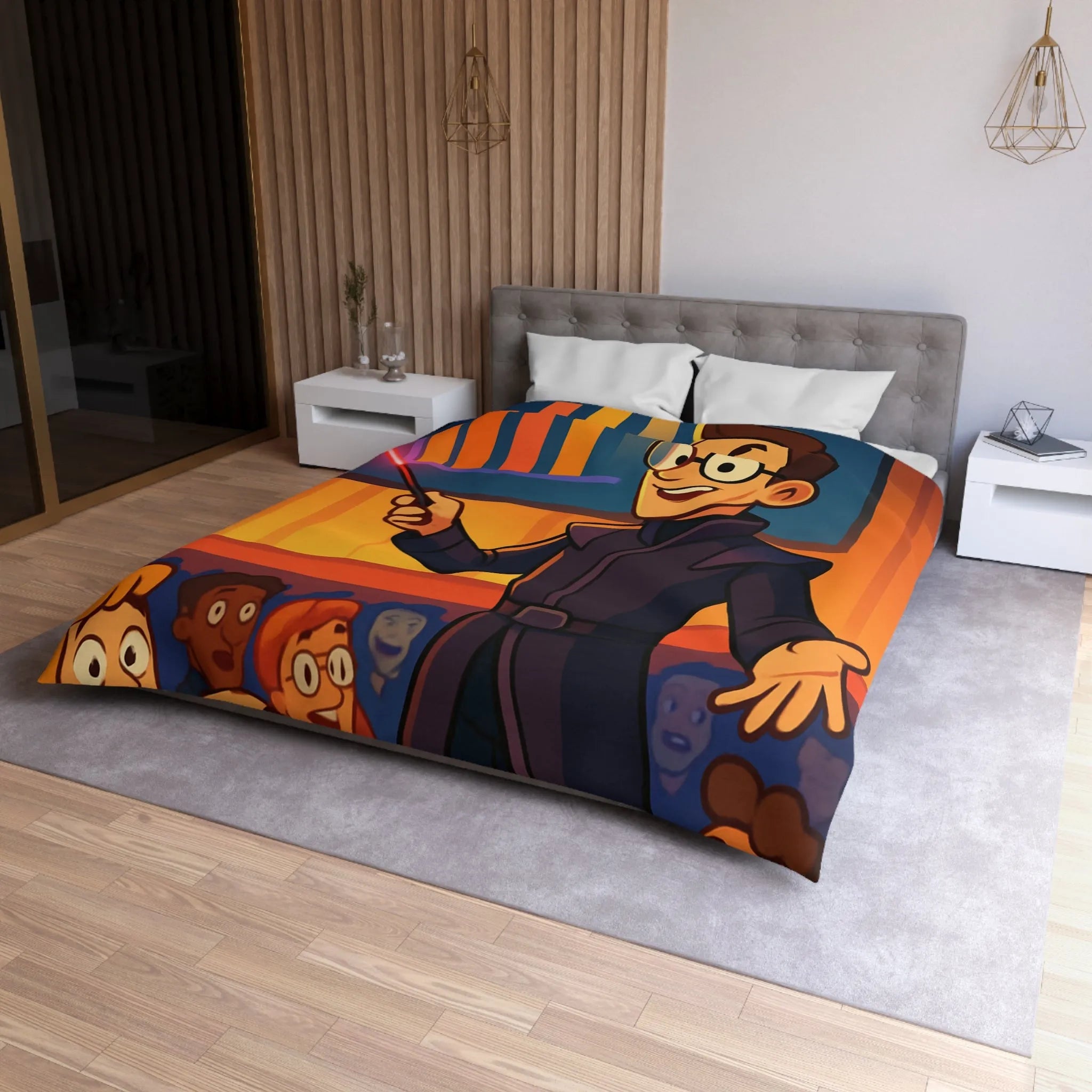 Housse de Couette Microfibre Création Artistique Moderne Design Exclusif Décoration Chambre