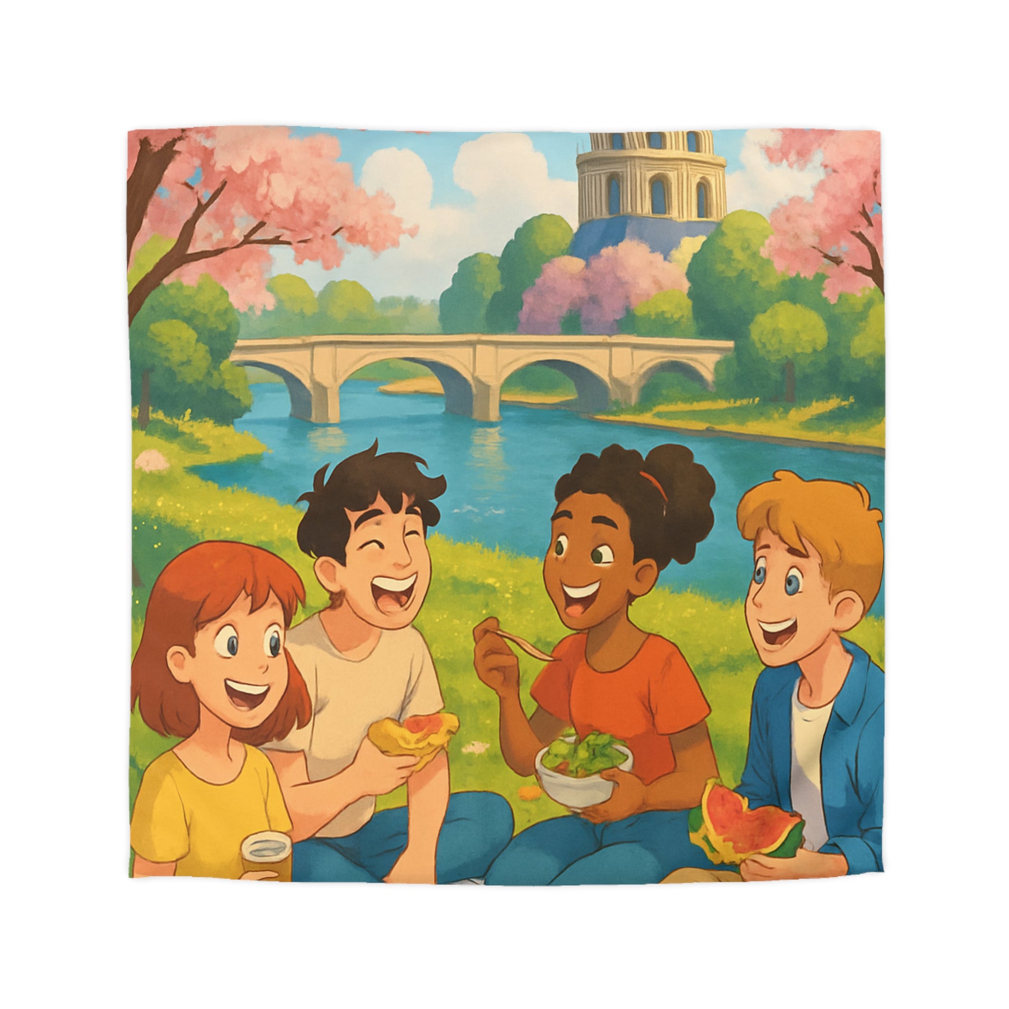 Housse de Couette Microfibre Motif Créatif Original Style Contemporain Chambre Élégante