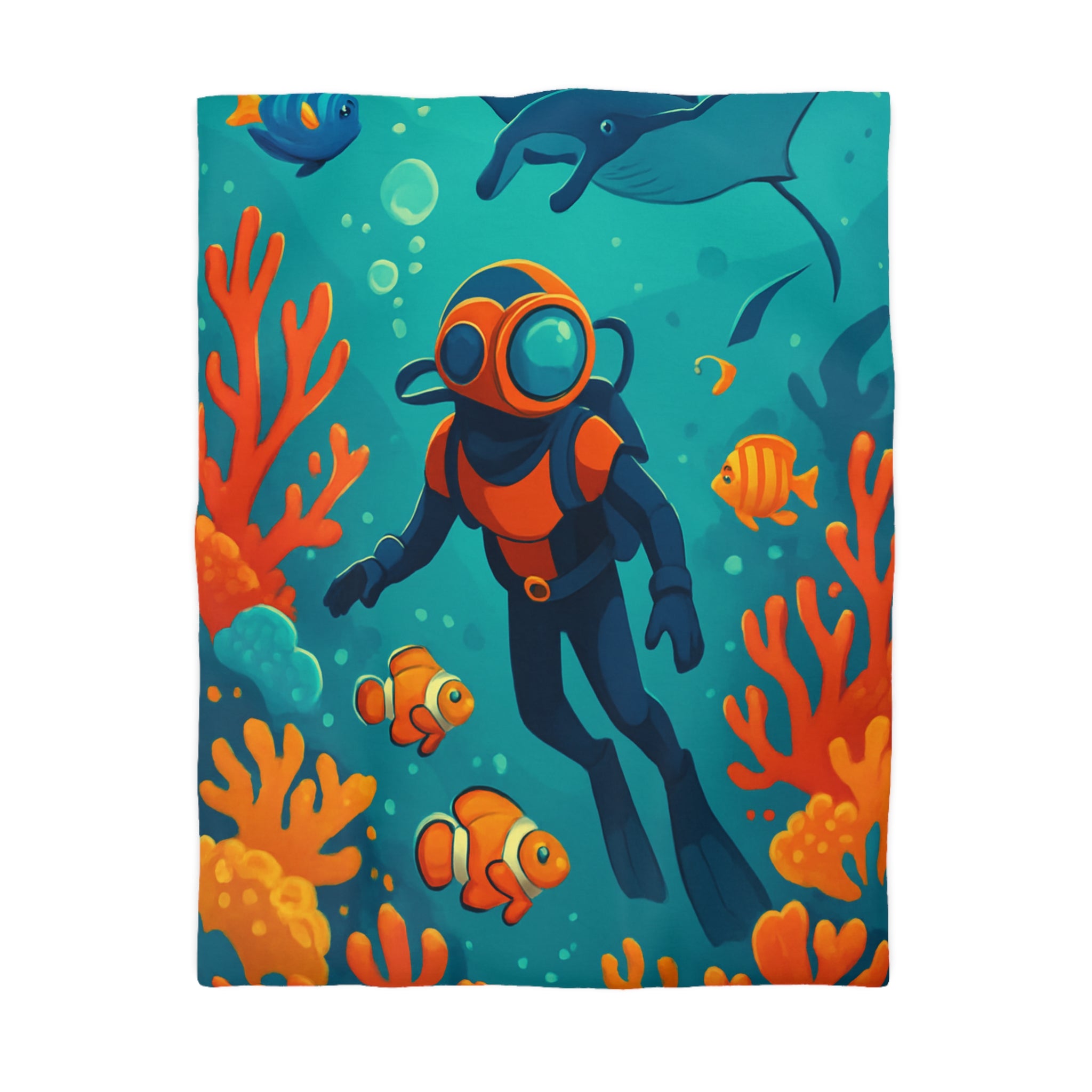 Housse de Couette Microfibre Illustration Unique Design Moderne Décoration Intérieure Raffinée