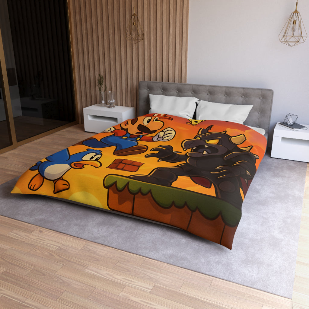 Housse de Couette Microfibre Motif Créatif Original Style Contemporain Chambre Élégante