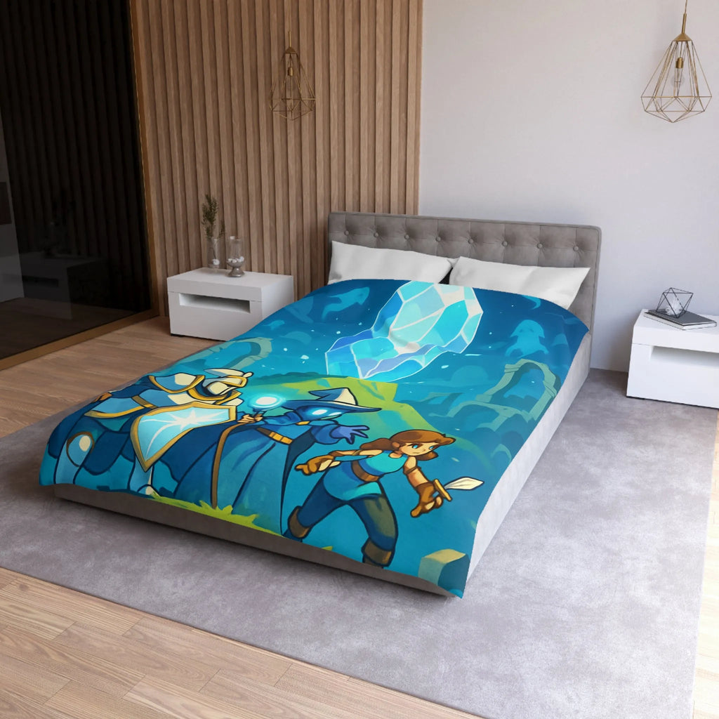 Housse de Couette Microfibre Art Graphique Contemporain Style Décoratif Chambre Tendance