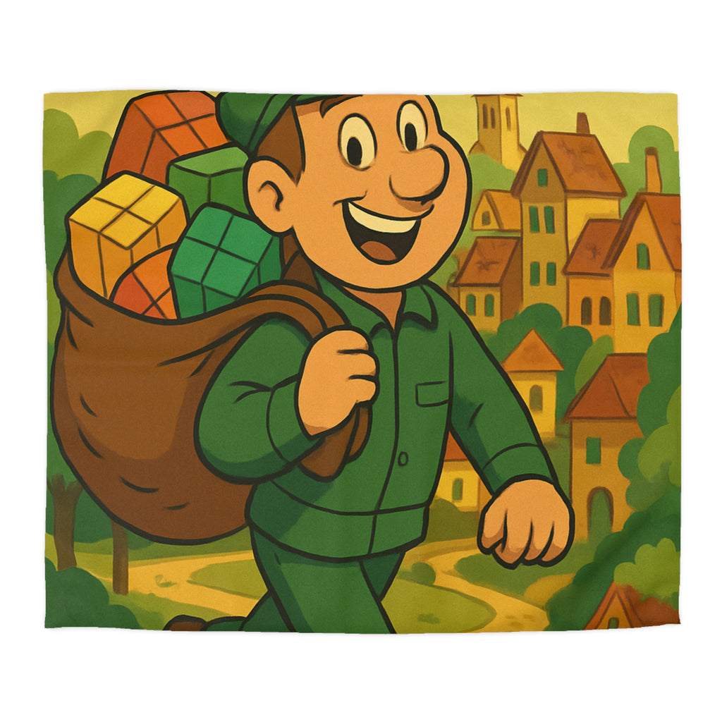 Housse de Couette Microfibre Motif Créatif Original Style Contemporain Chambre Élégante