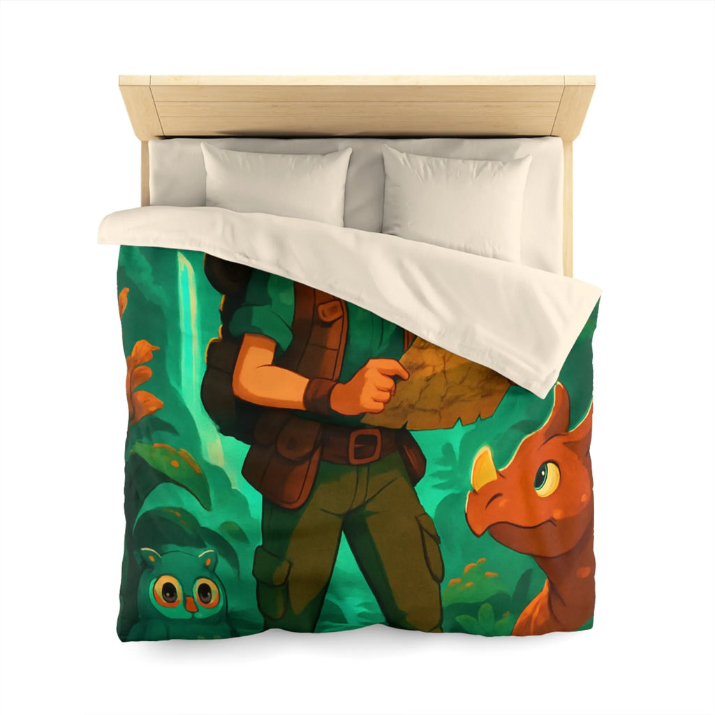 Aventure Enchantée: Enfant Voyageur, Animaux Magiques, Carte Mystérieuse, Forêt Lumineuse, Cascade Sereine