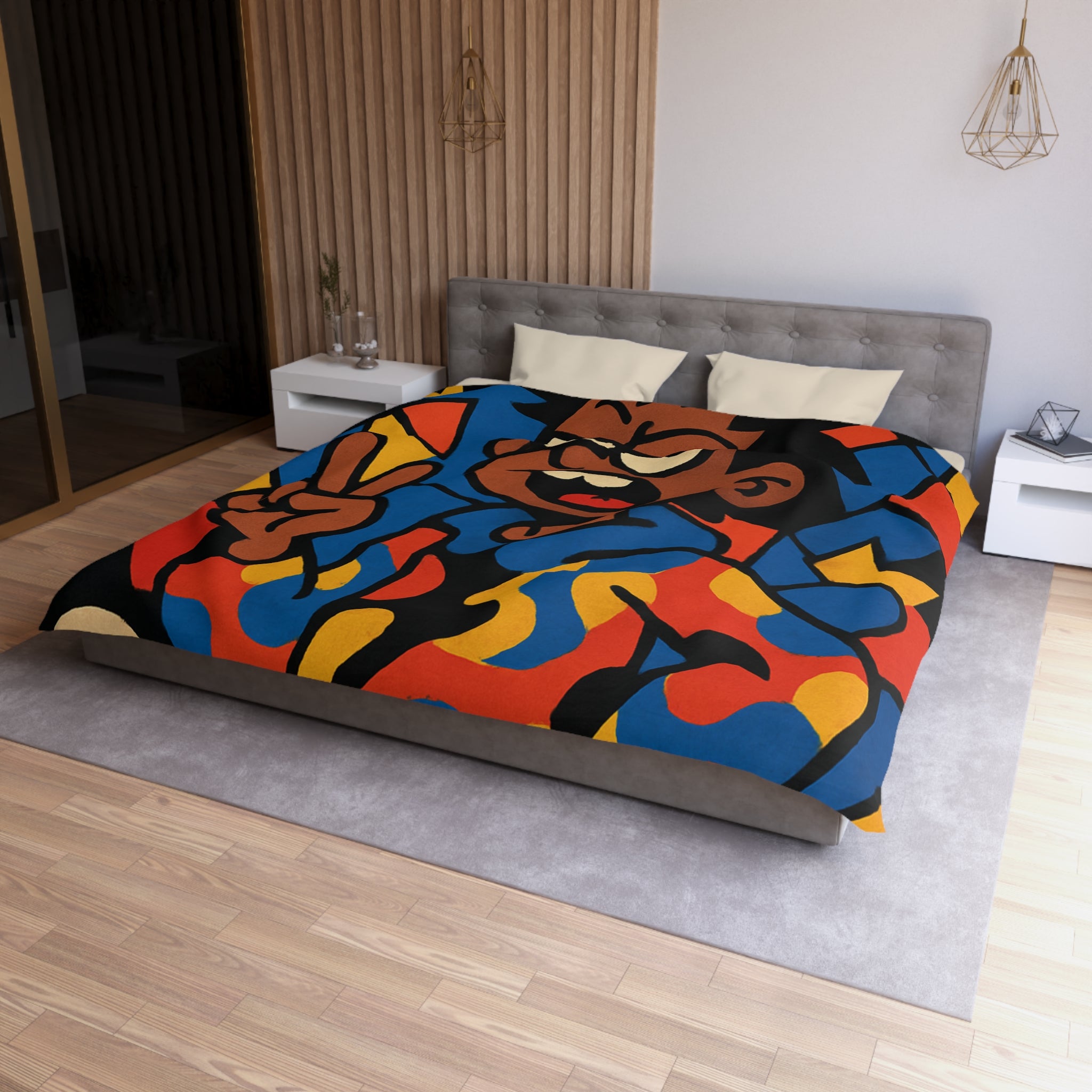 Housse de Couette Vibrante avec Motifs de Crânes et Couronnes pour Adolescents Créatifs