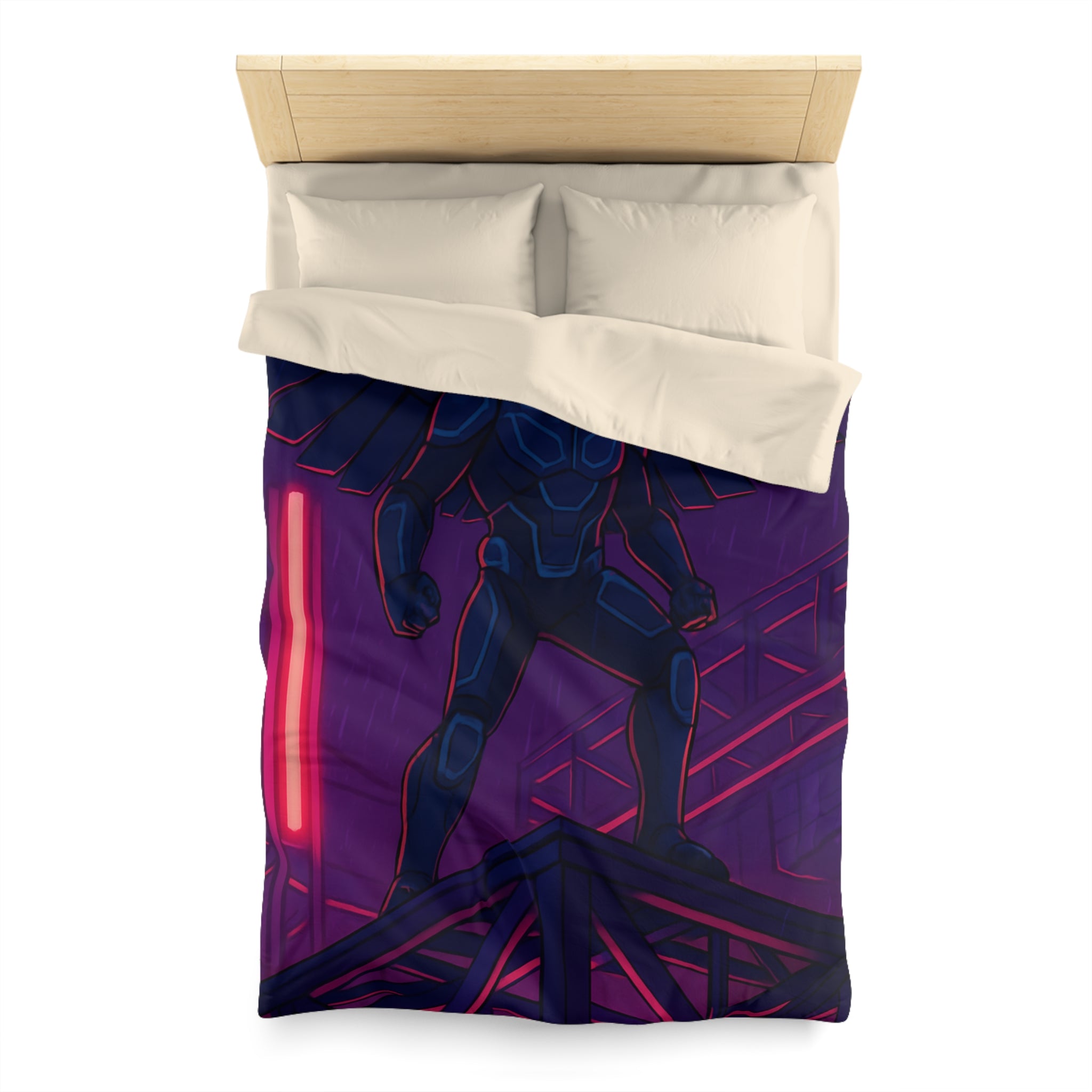 Housse de Couette Microfibre Design Artistique Moderne Décoration Chambre Confort Premium