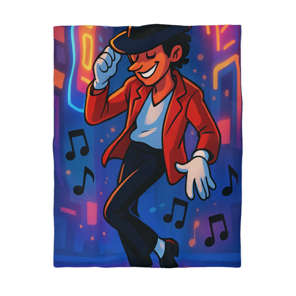 Housse de couette vibrante, danse lumineuse, style rétro pour chambre musicale élégante