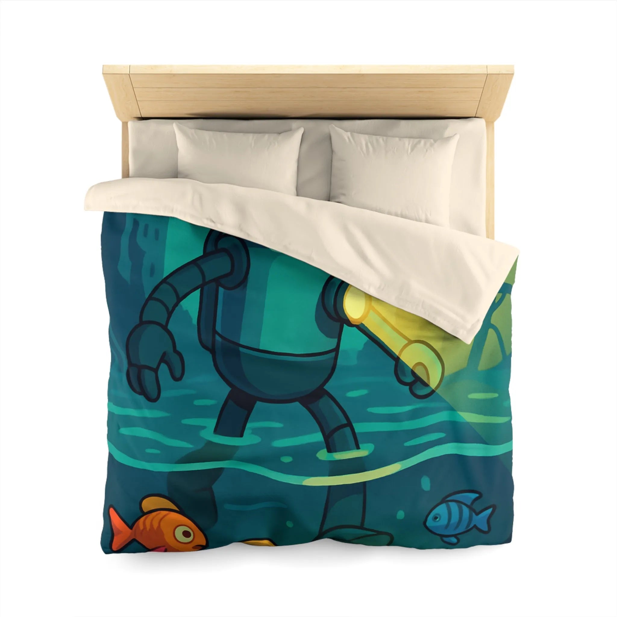 Explorez les Merveilles Sous-Marines avec un Robot Scaphandre et Poissons Colorés Magnifiques