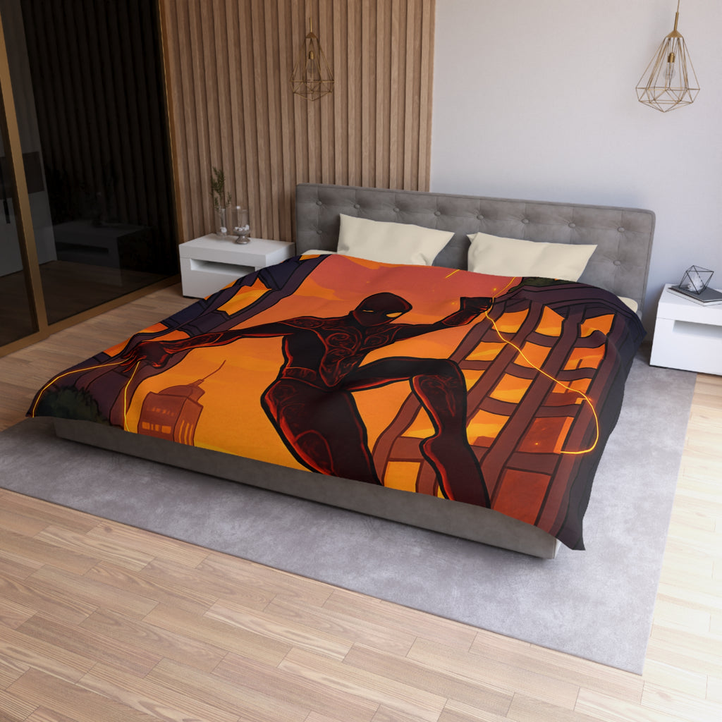 Housse de Couette Microfibre Design Artistique Moderne Décoration Chambre Confort Premium