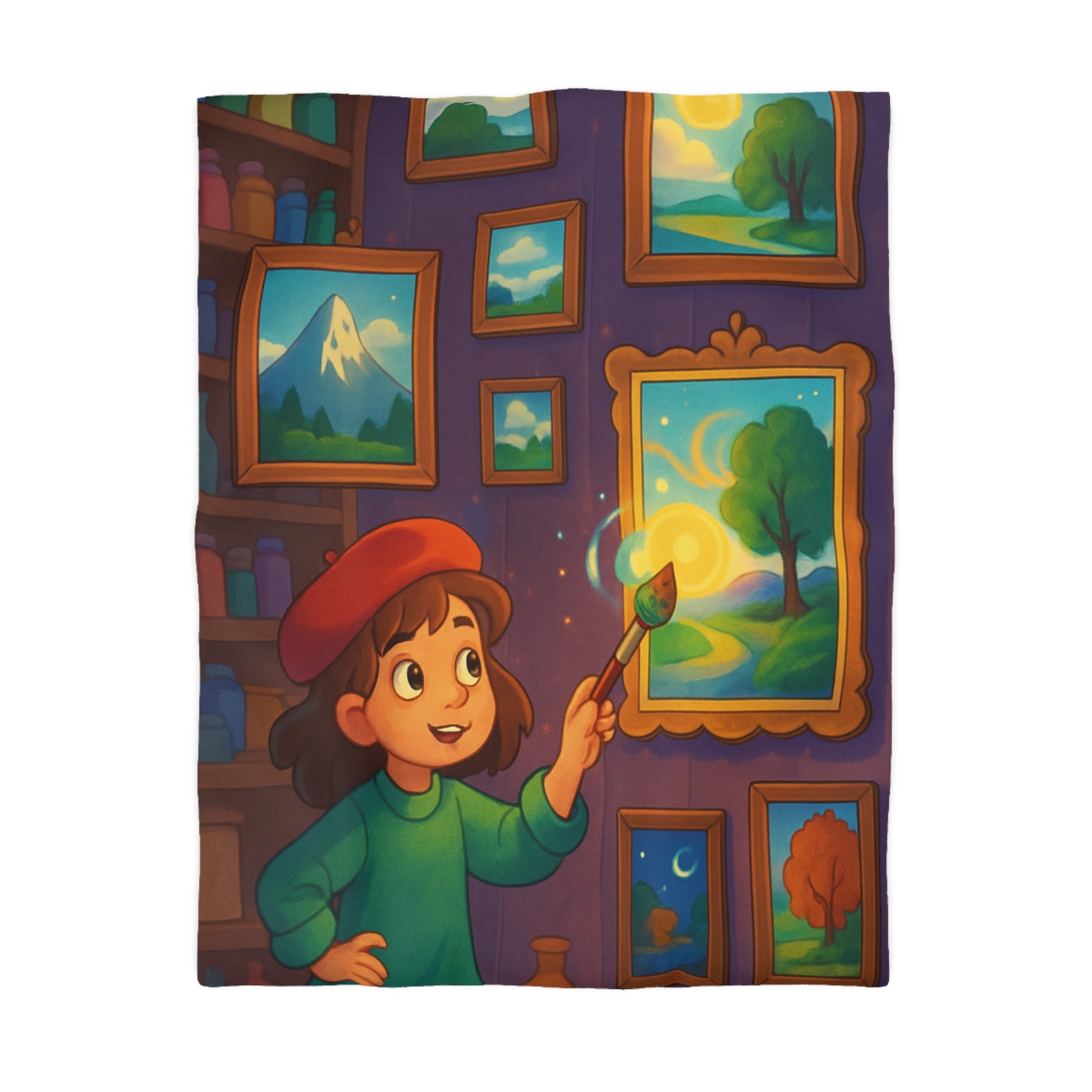 Housse de Couette Microfibre Illustration Unique Design Moderne Décoration Intérieure Raffinée