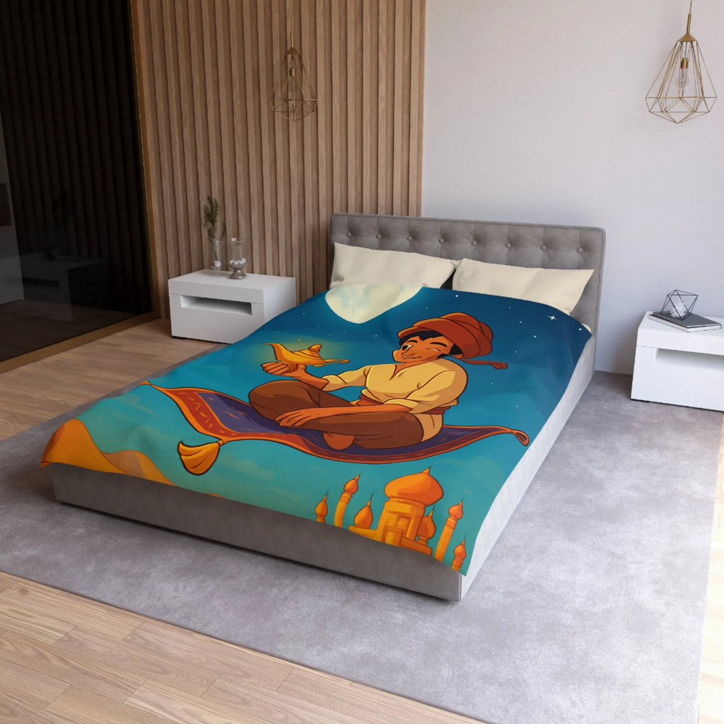 Housse de couette magique thème oriental avec tapis volant et ciel étoilé