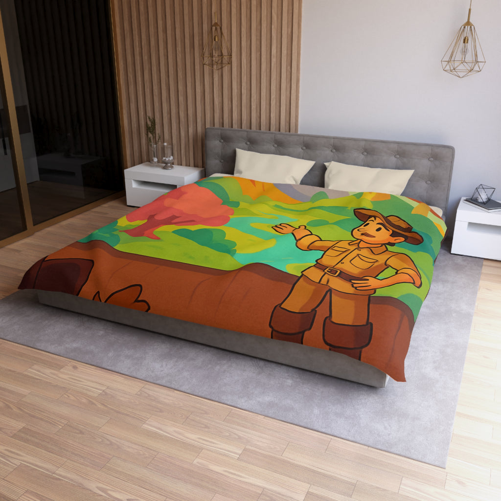 Housse de Couette Microfibre Illustration Unique Design Moderne Décoration Intérieure Raffinée