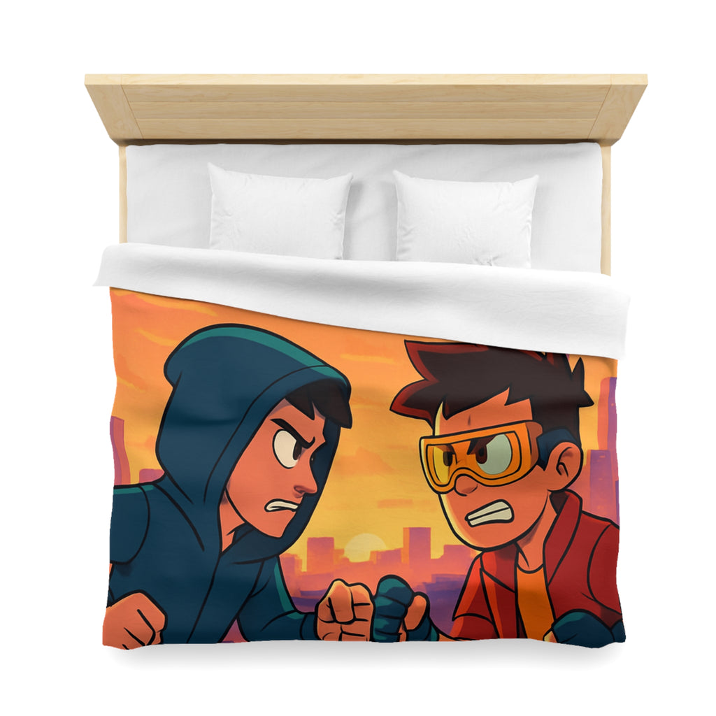 Housse de Couette Microfibre Design Artistique Moderne Décoration Chambre Confort Premium