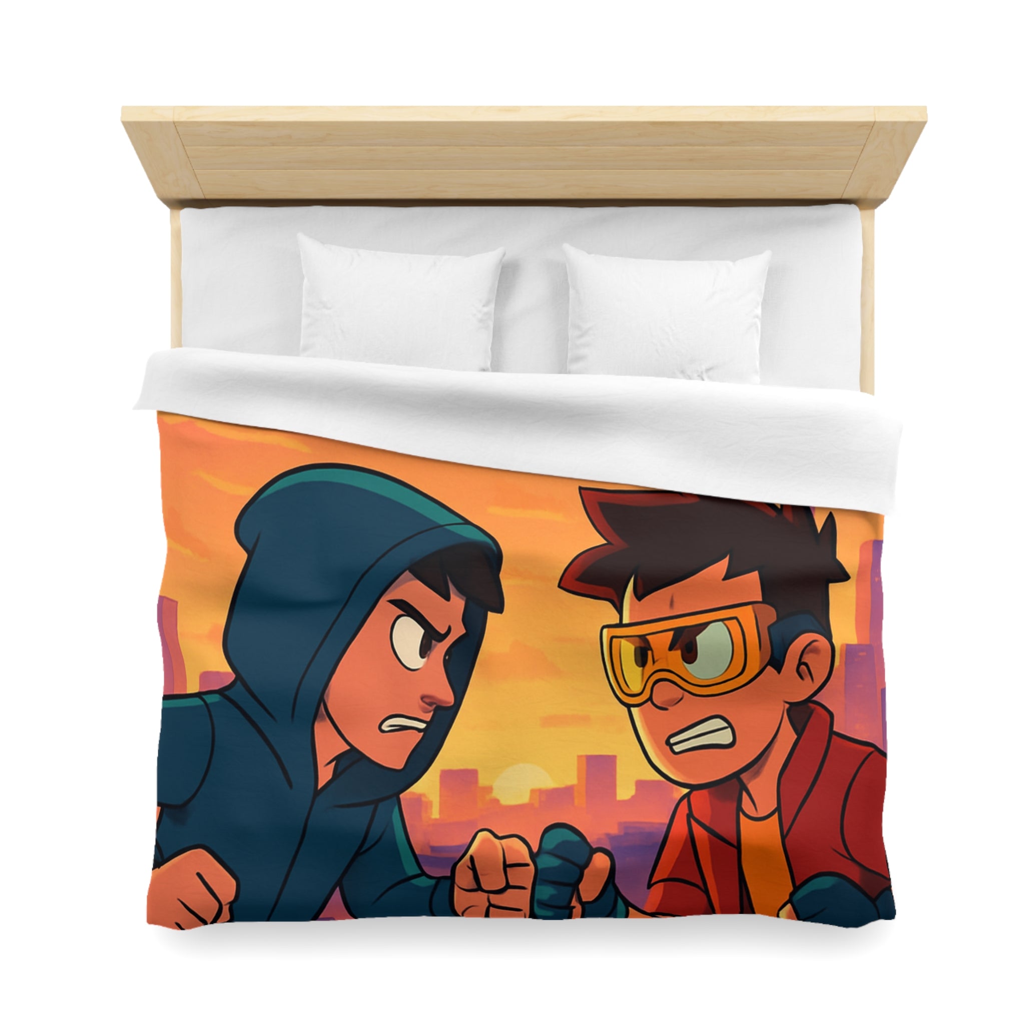 Housse de Couette Microfibre Design Artistique Moderne Décoration Chambre Confort Premium