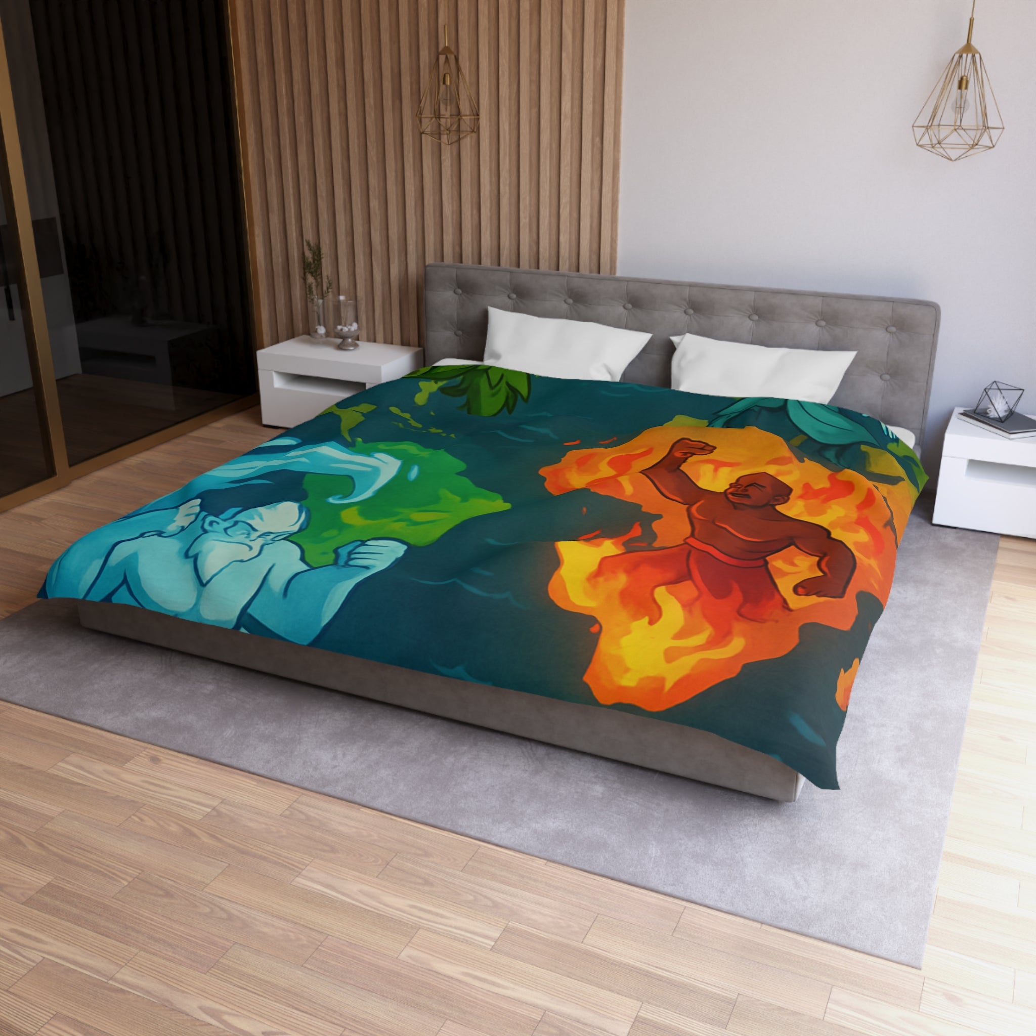 Housse de Couette Microfibre Création Artistique Moderne Design Exclusif Décoration Chambre