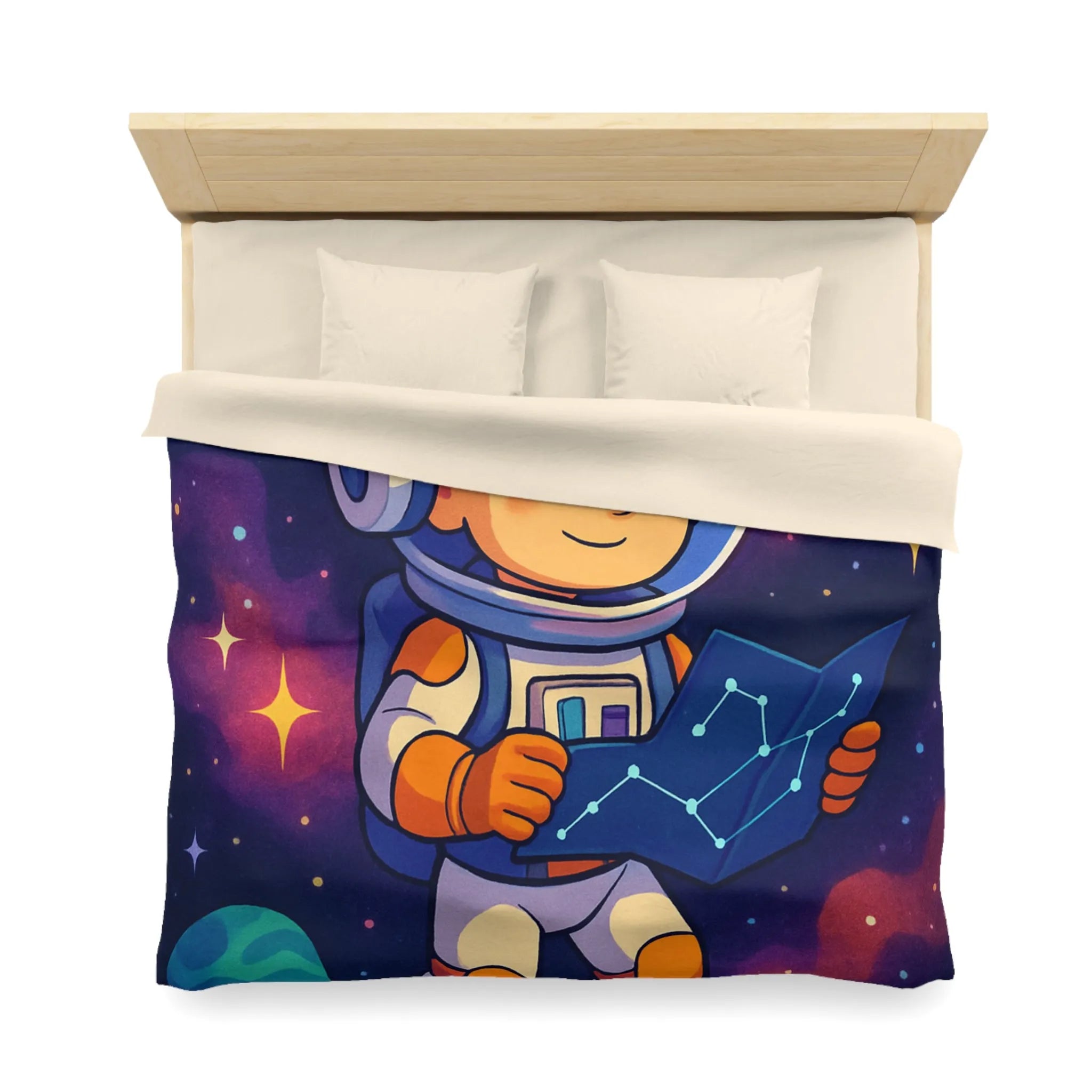 Explorez l'Espace avec un Jeune Astronaute et Planètes Colorées sur Votre Linge