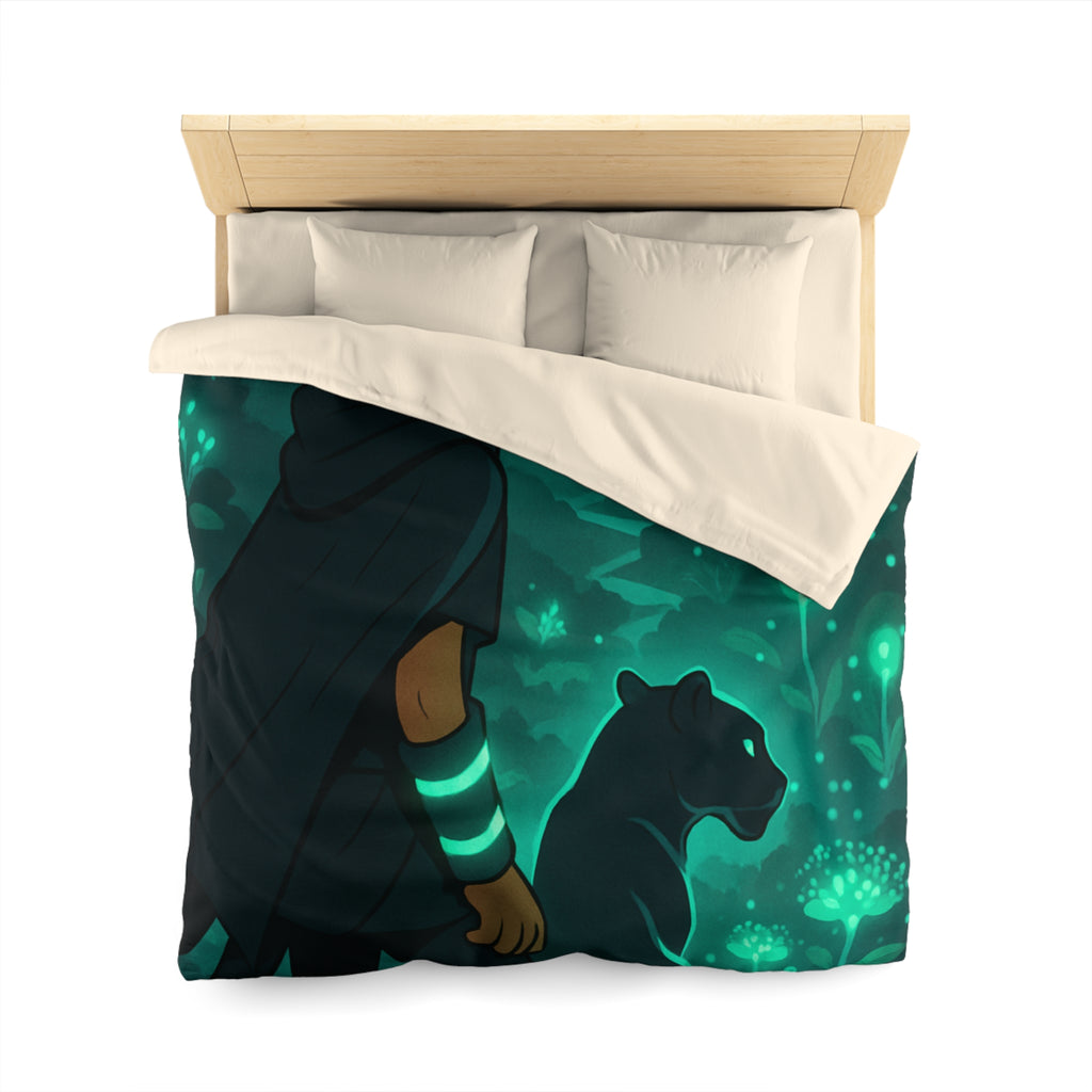 Housse de Couette Microfibre Illustration Unique Design Moderne Décoration Intérieure Raffinée