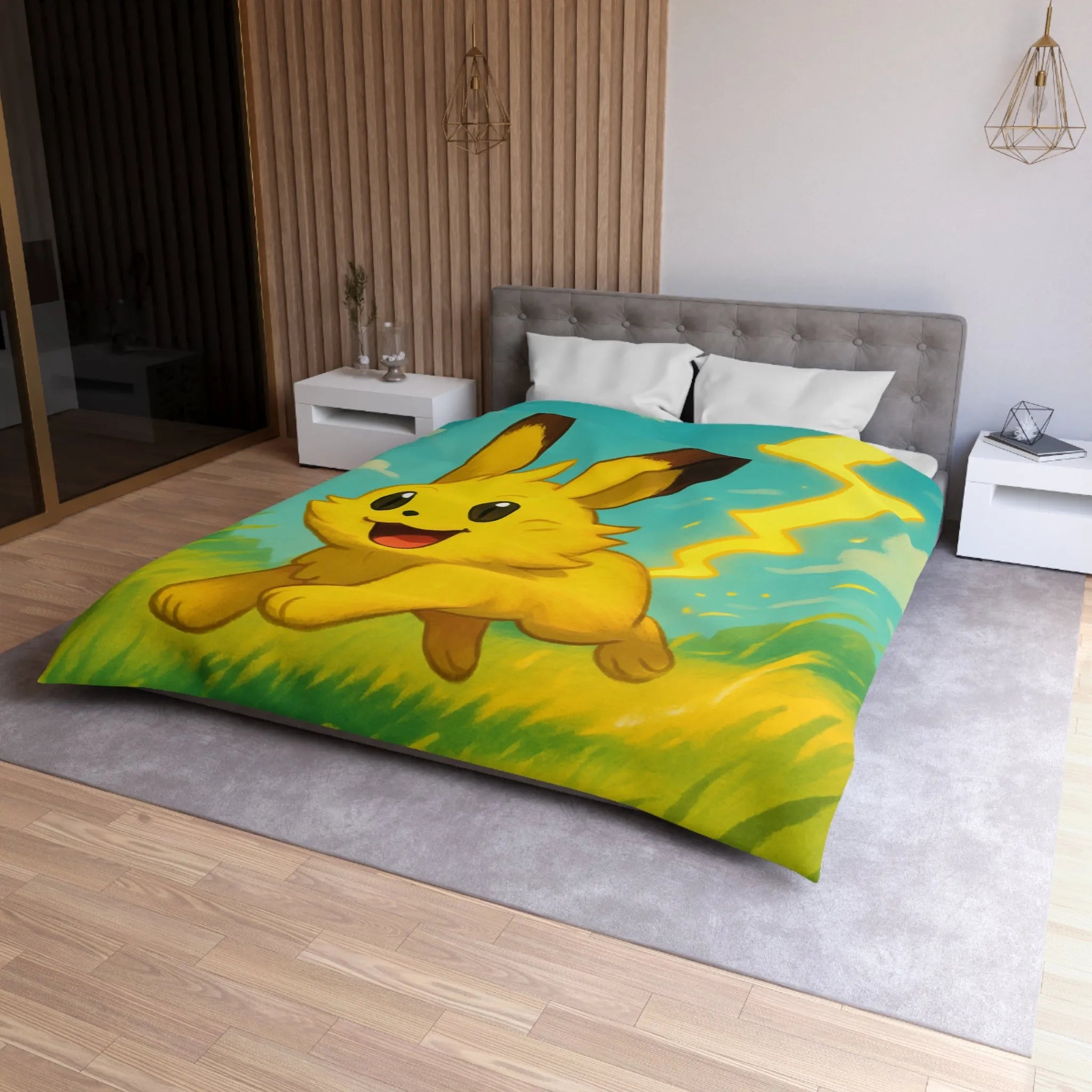 Housse de Couette Microfibre Art Graphique Contemporain Style Décoratif Chambre Tendance