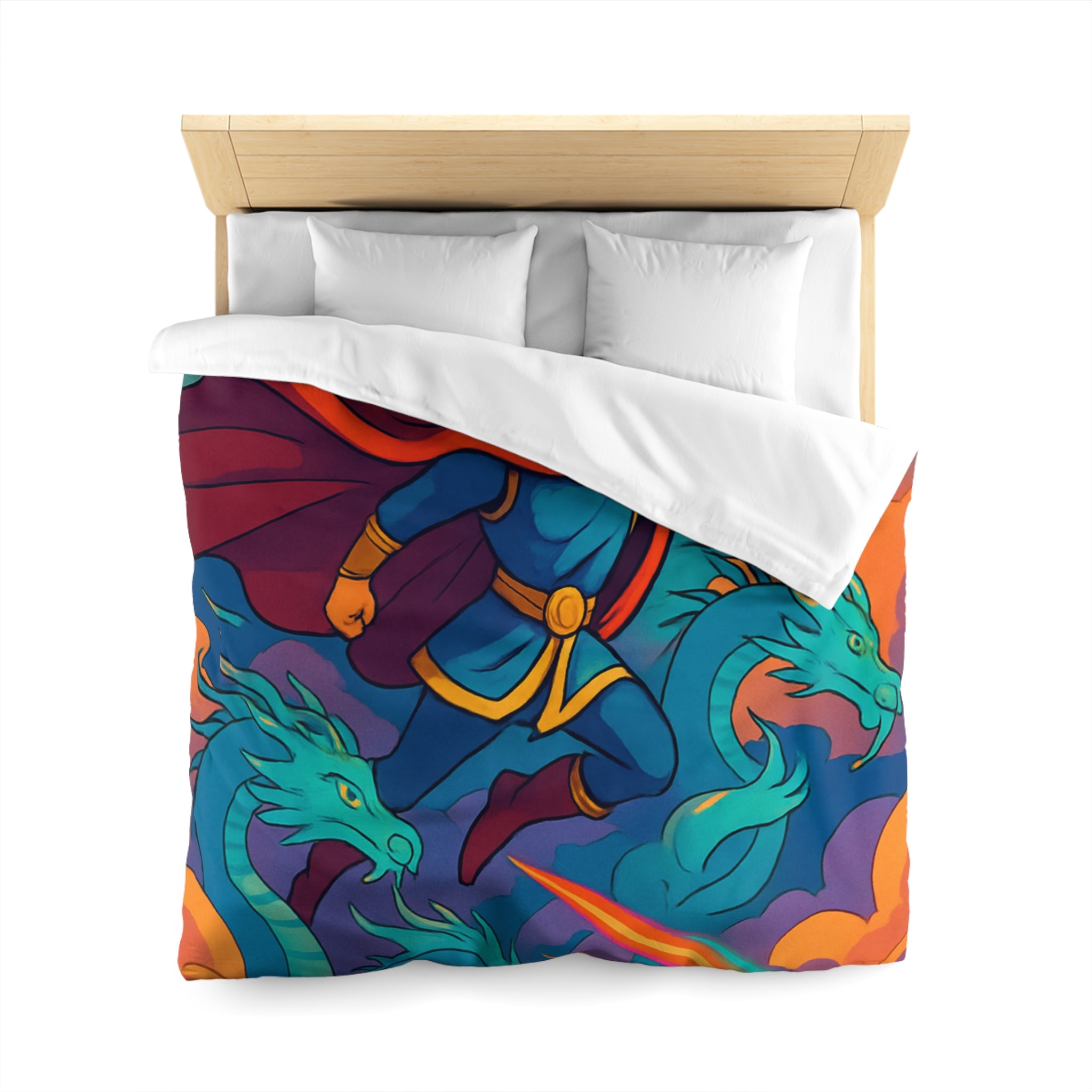 Housse de Couette Microfibre Motif Créatif Original Style Contemporain Chambre Élégante