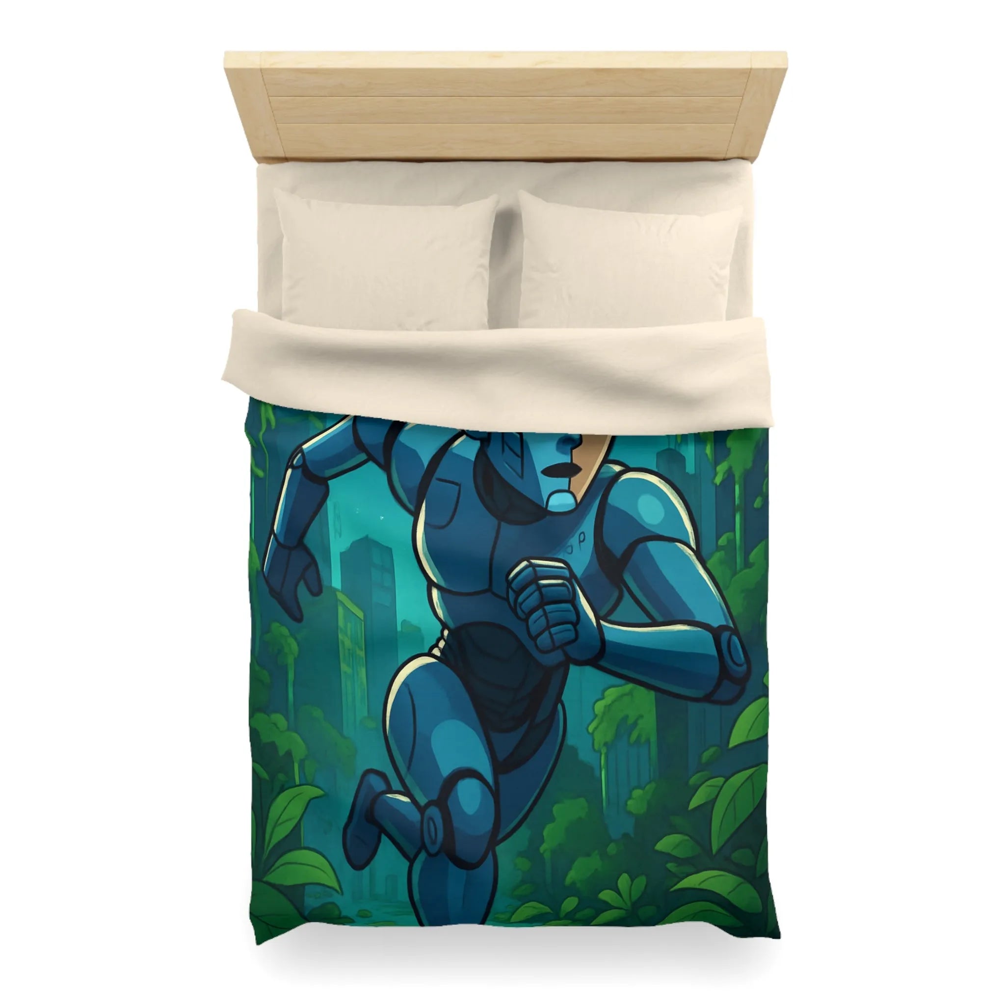 Housse de Couette Microfibre Art Graphique Contemporain Style Décoratif Chambre Tendance