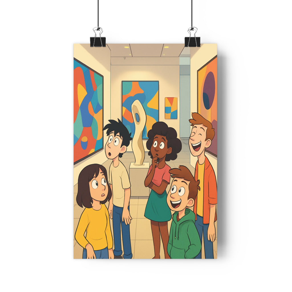 Poster décoratif moderne art coloré vibrant joyeux salon chambre ambiance artistique dynamique 30x46 élégance