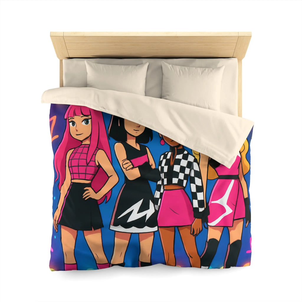 Housse de couette colorée avec un design moderne et des motifs géométriques éclatants