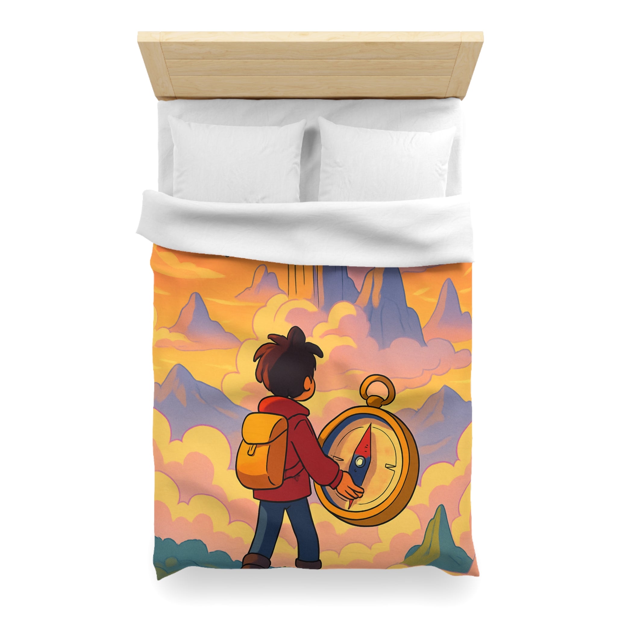 Housse de Couette Microfibre Motif Créatif Original Style Contemporain Chambre Élégante