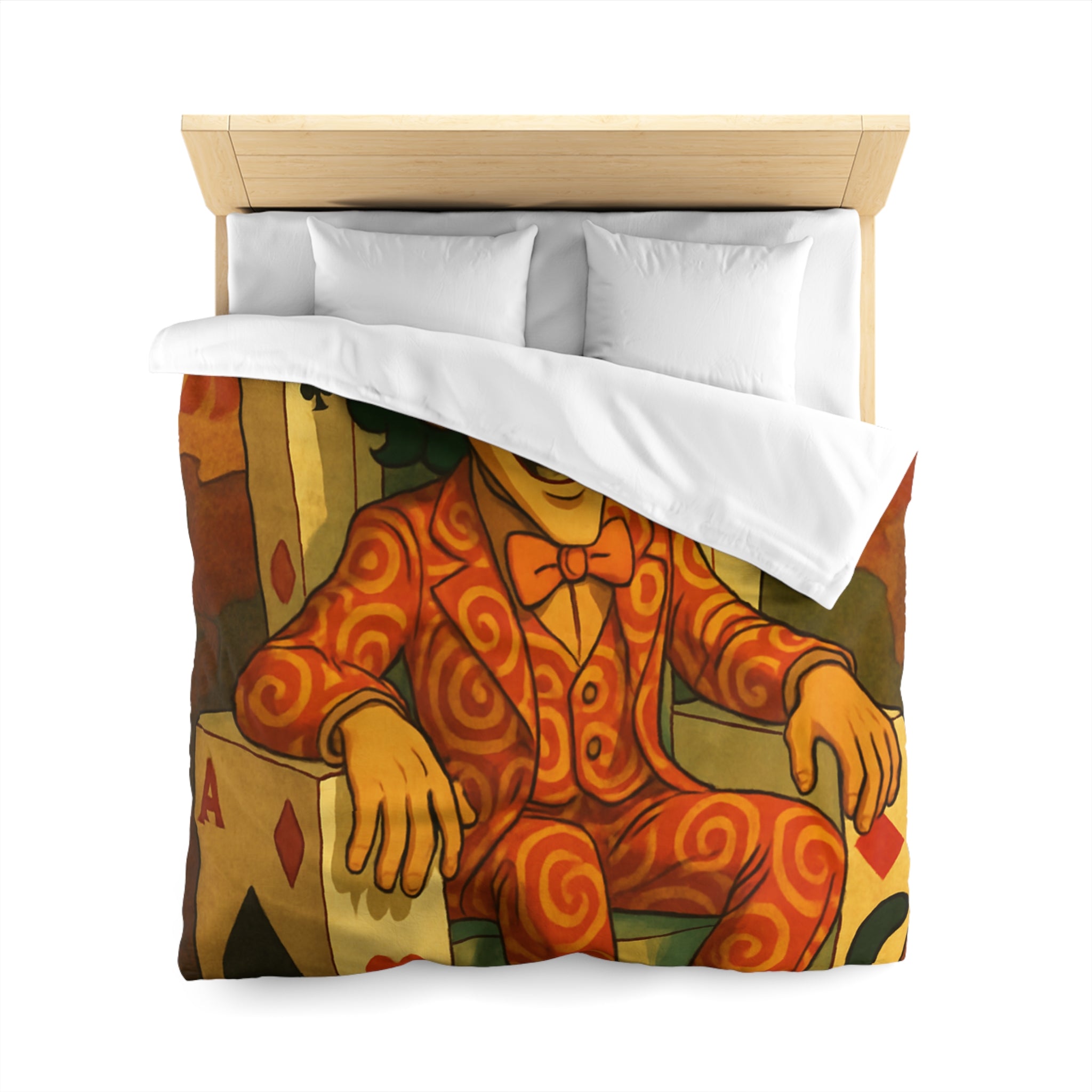 Housse de Couette Microfibre Motif Créatif Original Style Contemporain Chambre Élégante