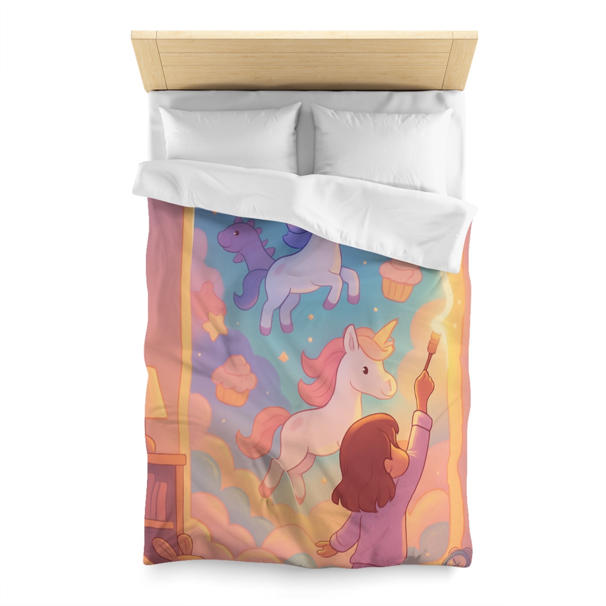 Housse de Couette Microfibre Design Artistique Moderne Décoration Chambre Confort Premium