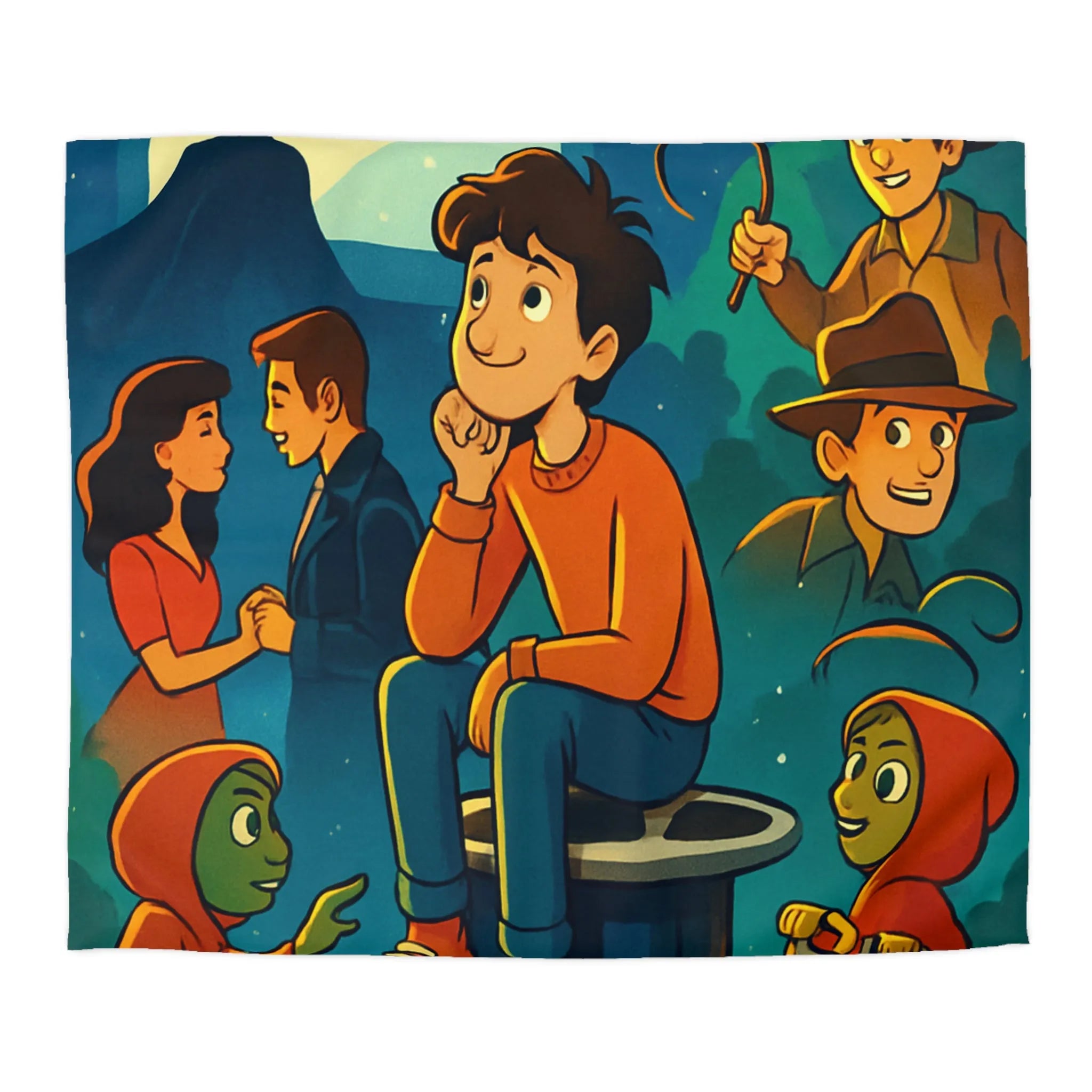 Housse de Couette Microfibre Art Graphique Contemporain Style Décoratif Chambre Tendance