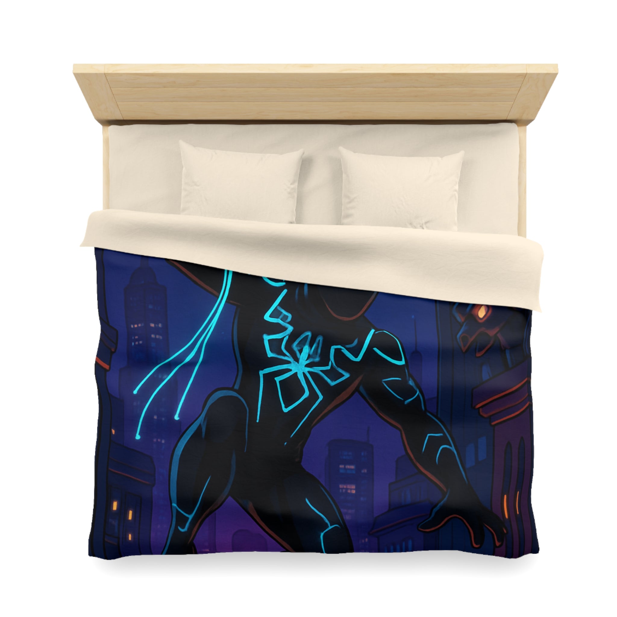 Housse de Couette Microfibre Illustration Unique Design Moderne Décoration Intérieure Raffinée