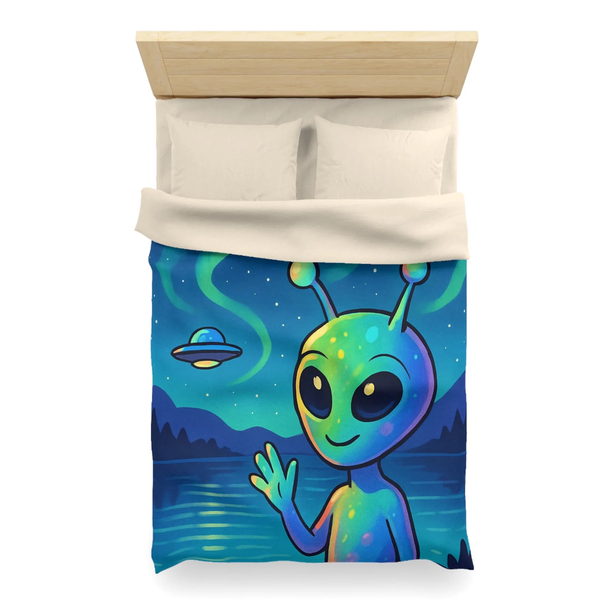 Housse de Couette Microfibre Art Graphique Contemporain Style Décoratif Chambre Tendance