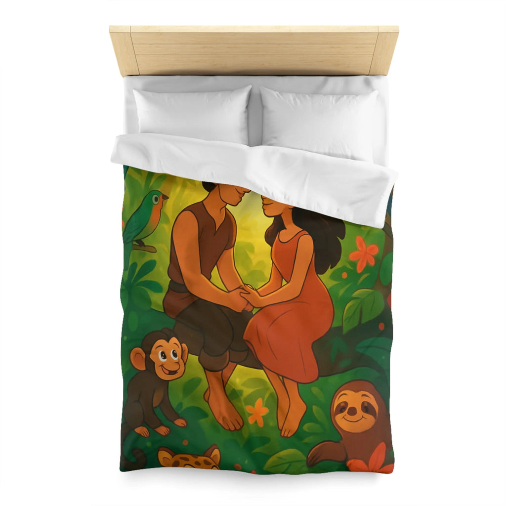 Housse de Couette Microfibre Art Graphique Contemporain Style Décoratif Chambre Tendance