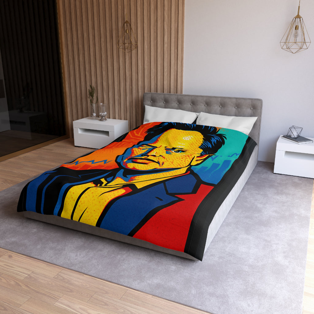 Housse de Couette Microfibre Design Artistique Moderne Décoration Chambre Confort Premium