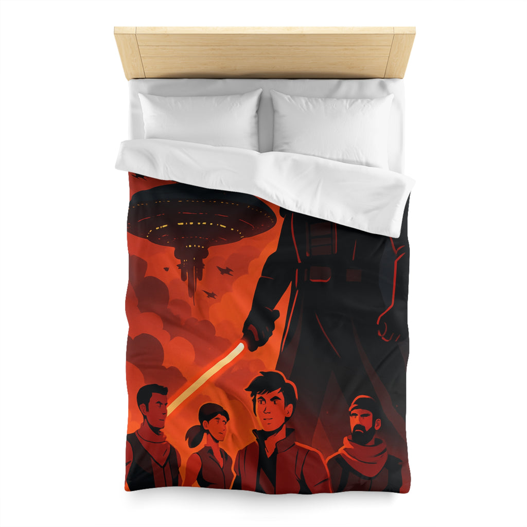 Housse de Couette Microfibre Motif Créatif Original Style Contemporain Chambre Élégante