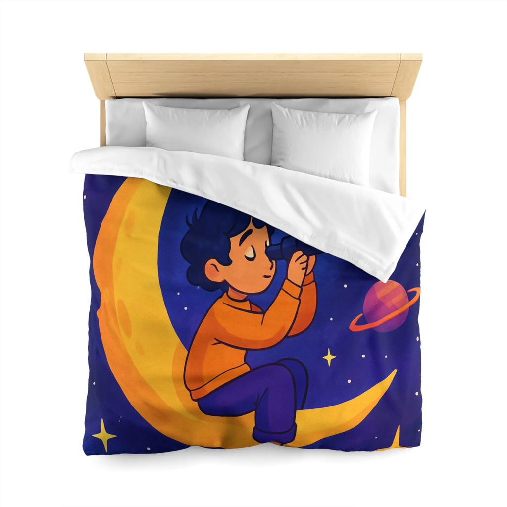 Envolez-vous avec notre housse de couette étoilée rêveuse et colorée pour enfants