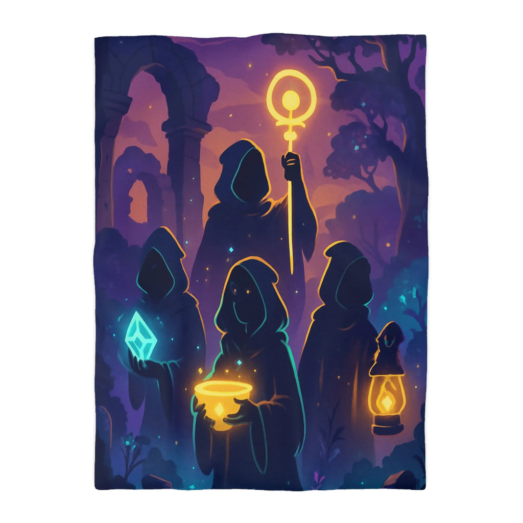 Envoûtante Housse de Couette Mystique avec Teintes Magiques et Figures Ensorcelantes