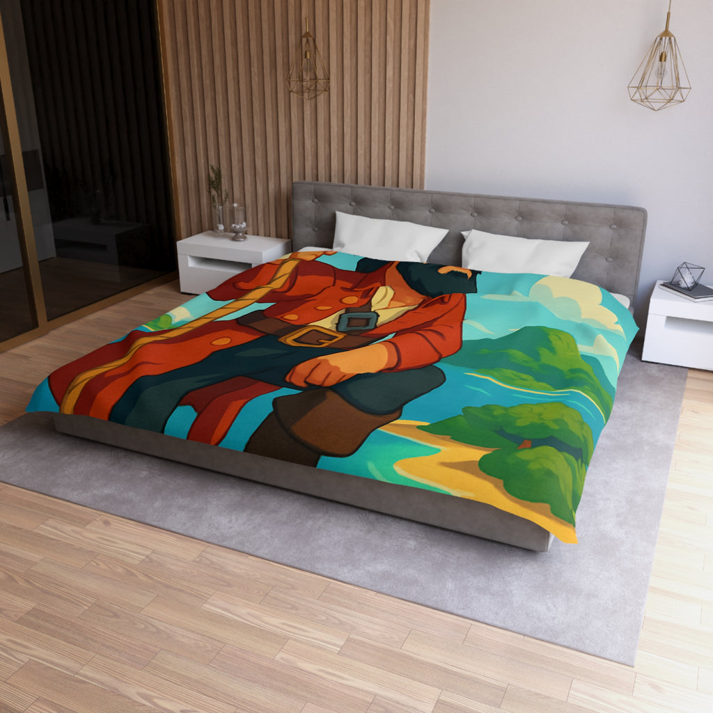 Housse de Couette Microfibre Illustration Unique Design Moderne Décoration Intérieure Raffinée