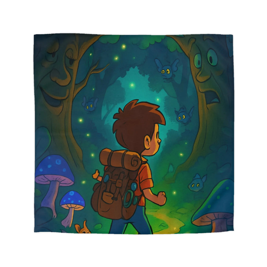 Housse de couette magique avec forêt enchantée lumineuse pour chambre d’enfant rêveuse