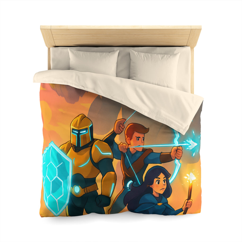 Housse de Couette Microfibre Illustration Unique Design Moderne Décoration Intérieure Raffinée