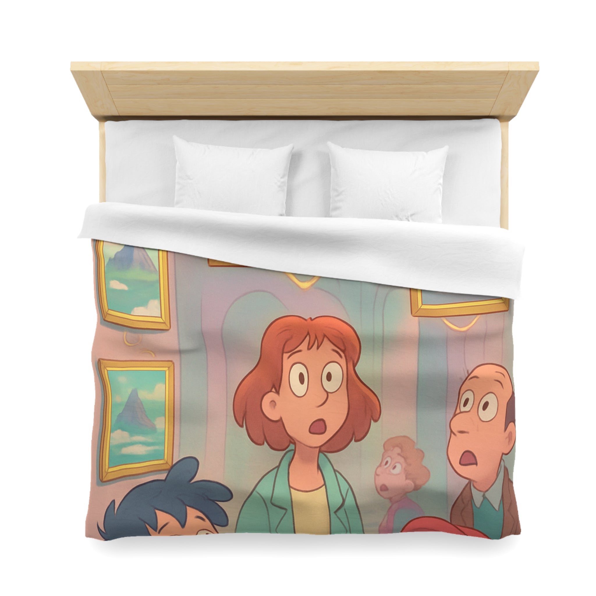 Housse de Couette Microfibre Design Artistique Moderne Décoration Chambre Confort Premium