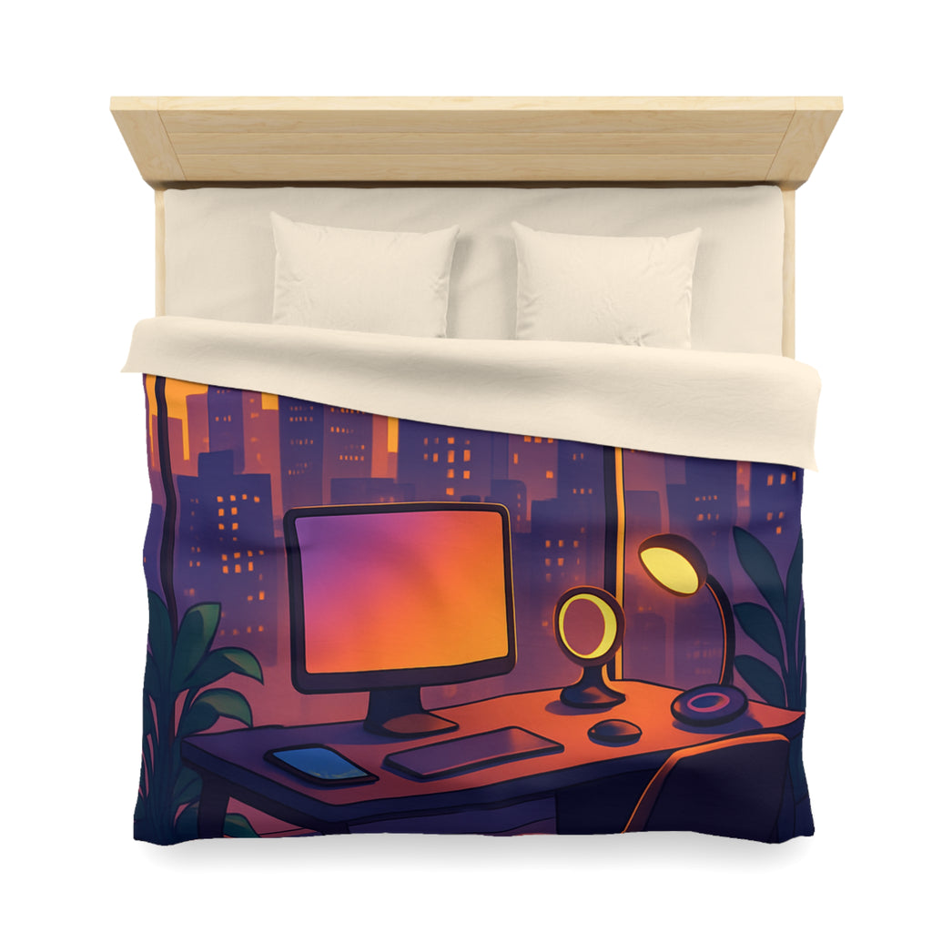 Housse de Couette Microfibre Design Artistique Moderne Décoration Chambre Confort Premium