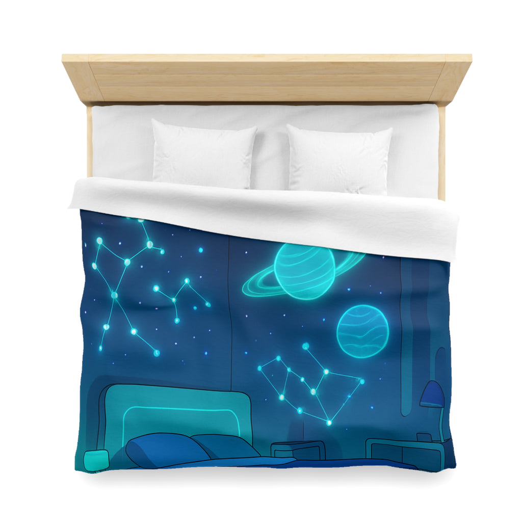 Housse de Couette Microfibre Design Artistique Moderne Décoration Chambre Confort Premium